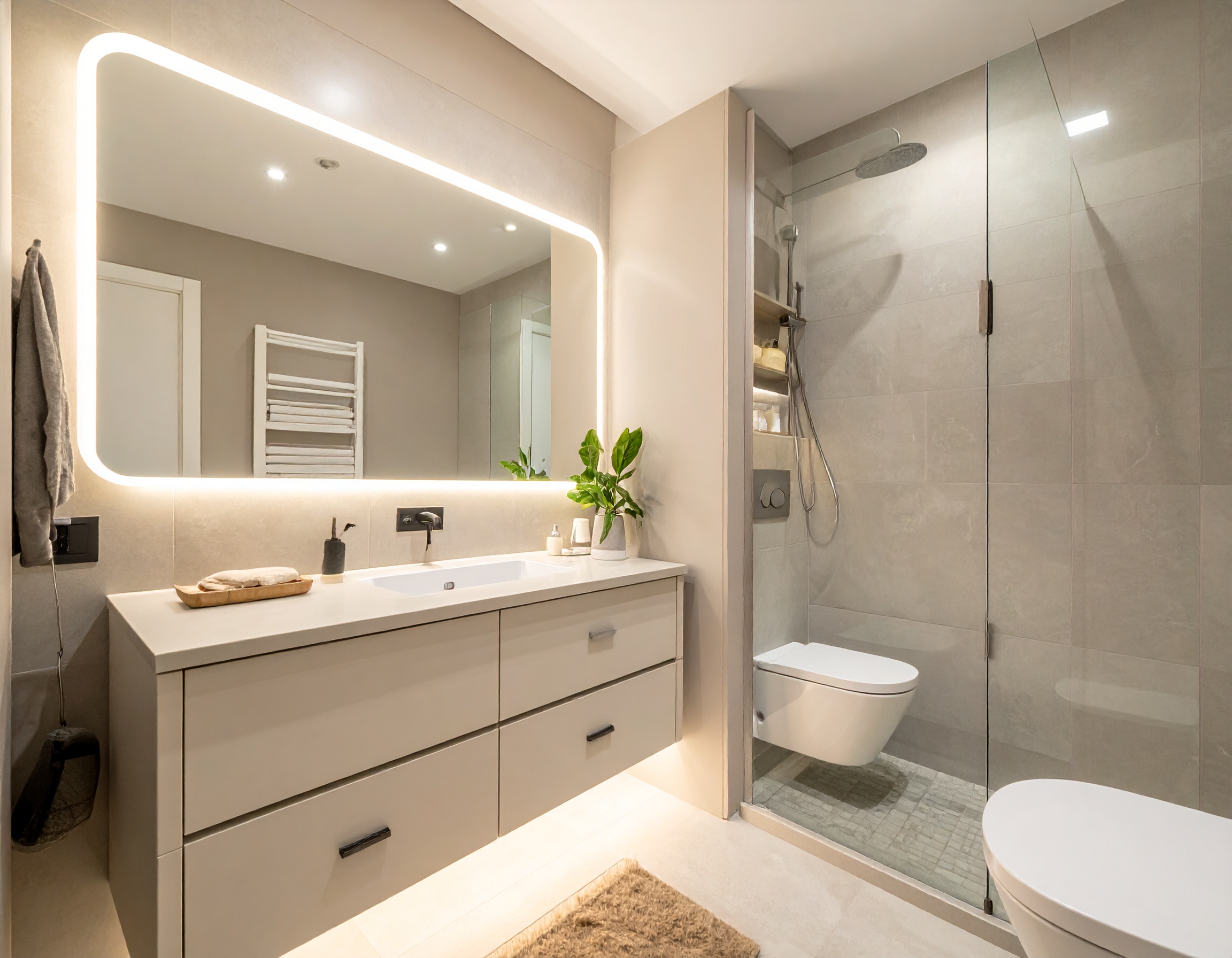 şık banyo kombinasyonları